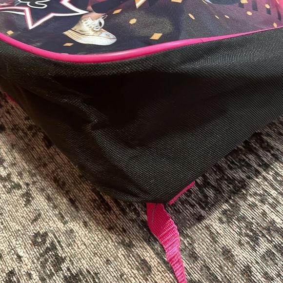 •JOJO SIWA• BLACK/PINK LARGE POCKET BACKPACK/BOOKBAG EUC - Picture 10 of 11